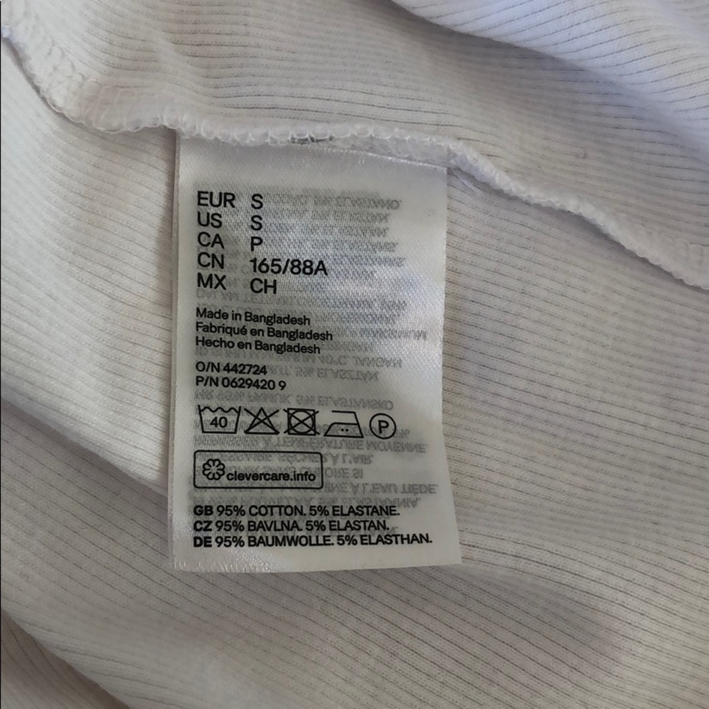 White H&M Fitted Top - Picture 4 of 4